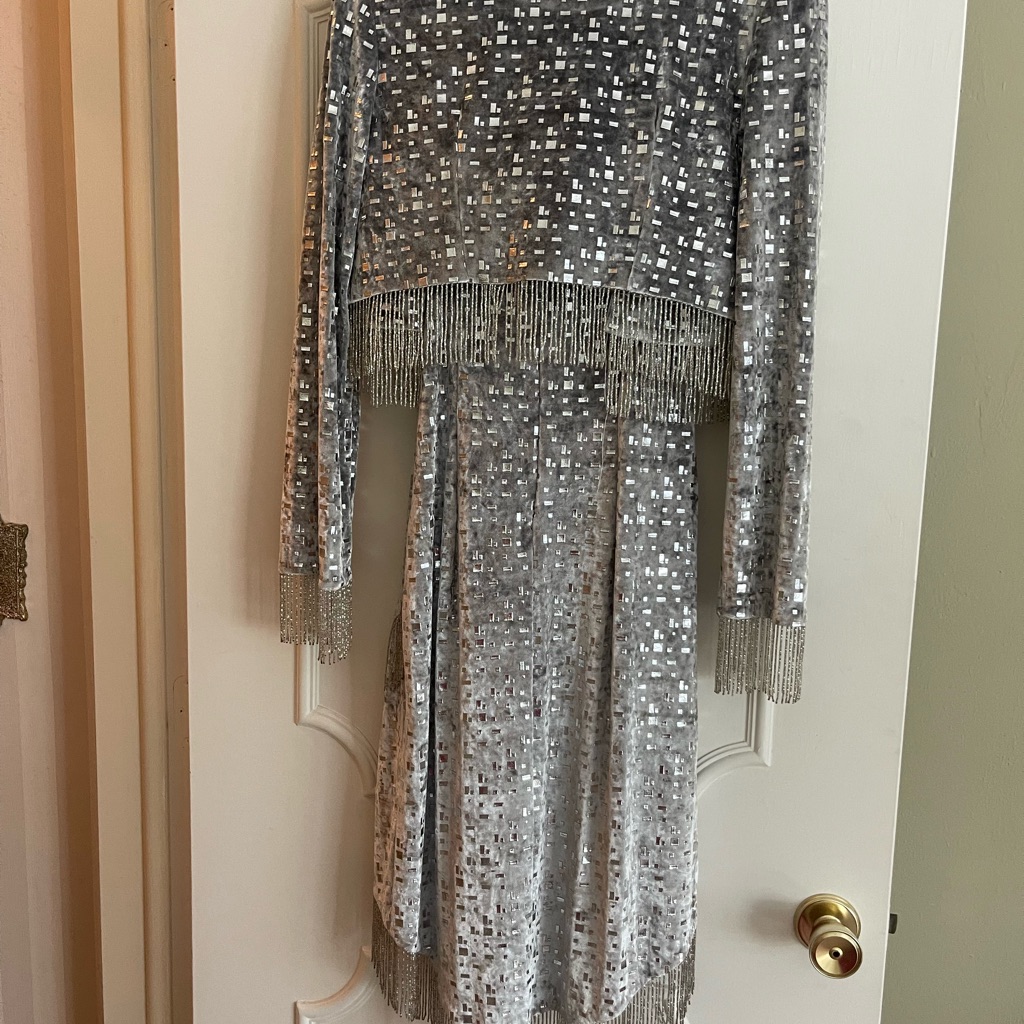 Jamine Silver Dress W Jacket